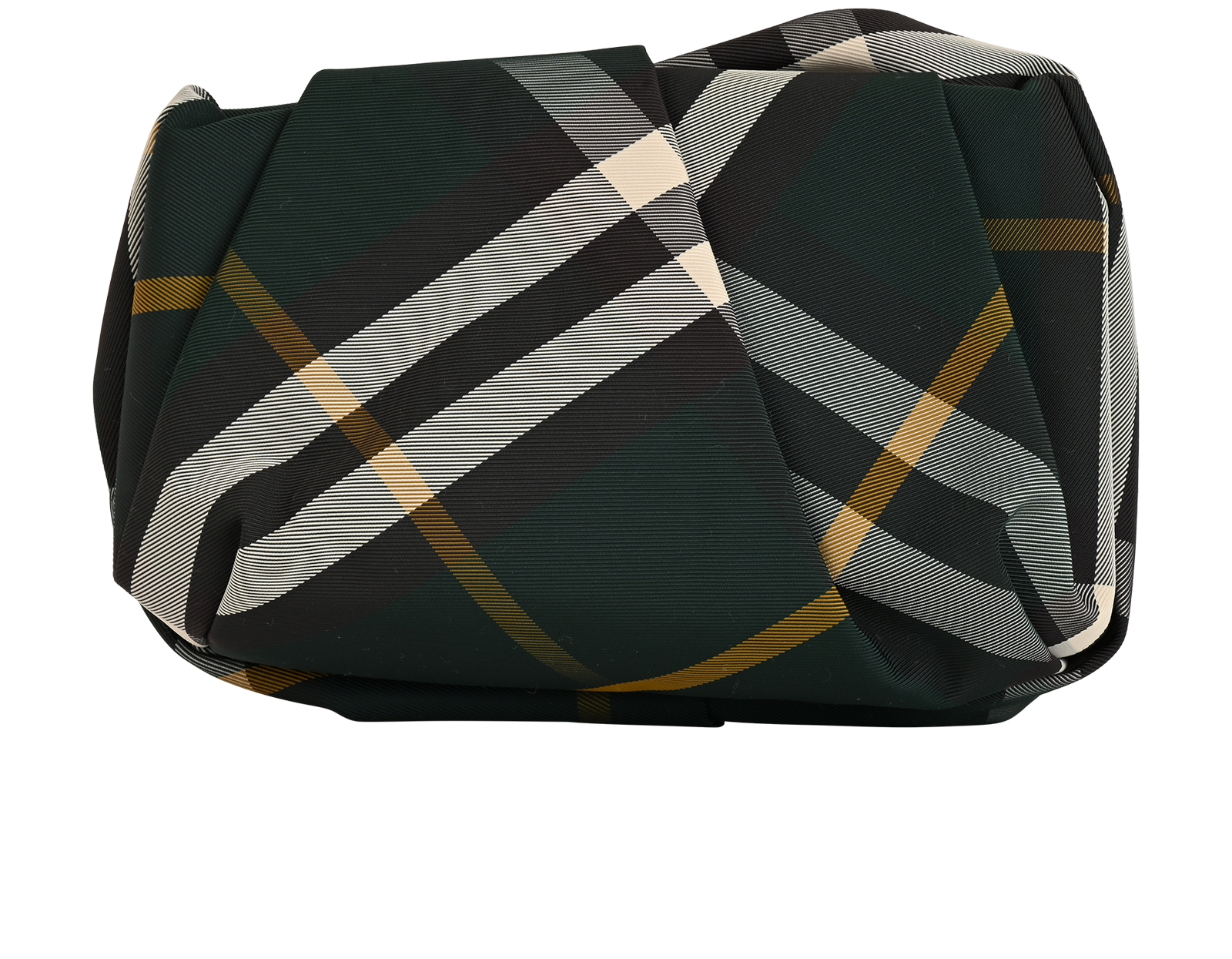 Check Rose Clutch, &pound;450, Handbags, Brown/Green, Nylon, Back view